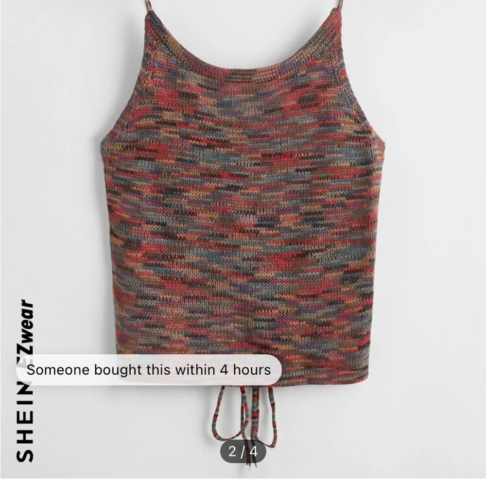 ❤️ NWT SHEIN EZ Wear Lace Up Knit Top